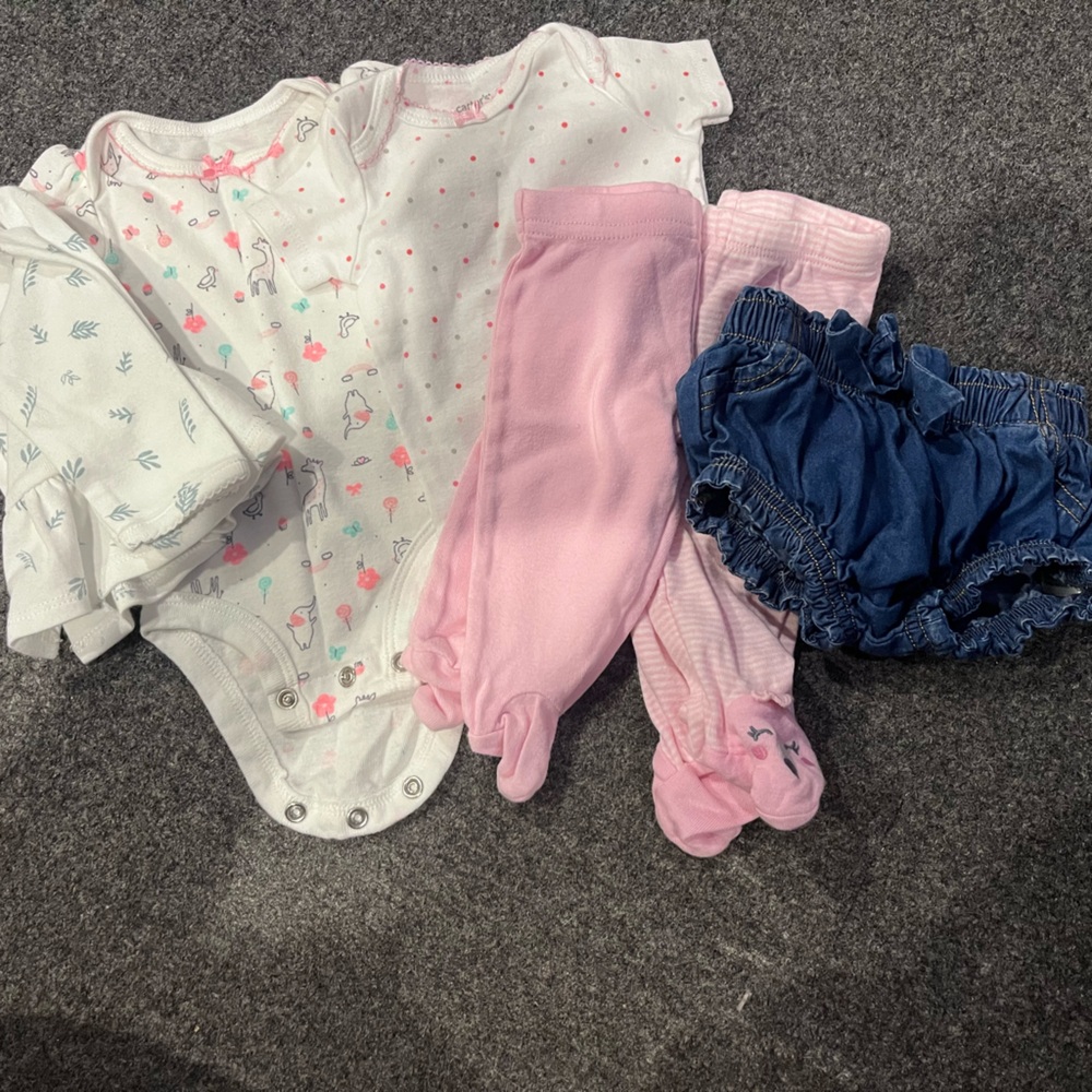 Adorable Pink and Blue Baby Outfit Set